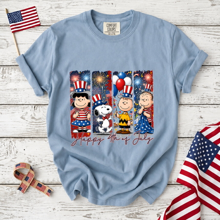 Comfort Colors Happy 4th of July Patriotic Friends T-Shirt