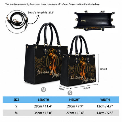 Christian Strength and Dignity Leather Handbag