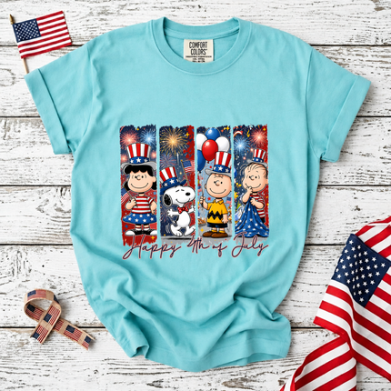 Comfort Colors Happy 4th of July Patriotic Friends T-Shirt