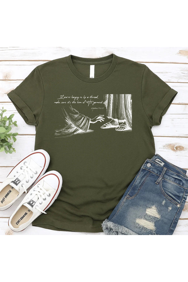 Comfort Colors Hem of His Garment Bible Verse Tee