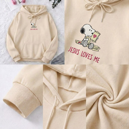 Jesus Loves Me Embroidered Hoodie