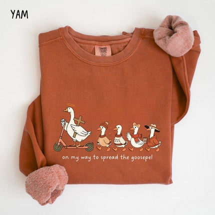 Comfort Colors Funny Goose Christian TShirt Retro Fall Goose Sweatshirt