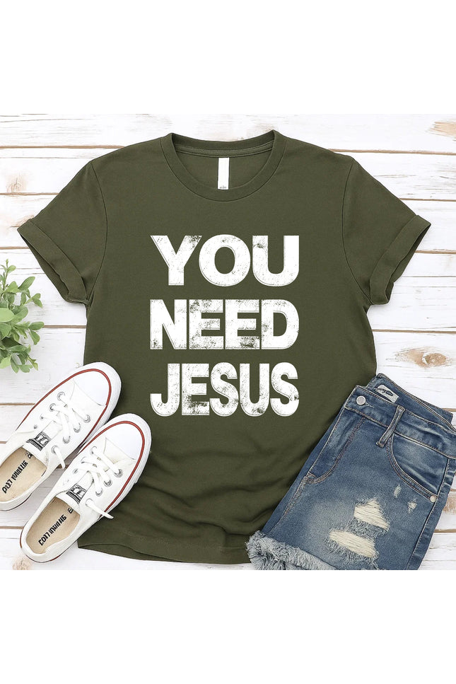 Comfort Colors “You Need Jesus” Christian Graphic T-Shirt
