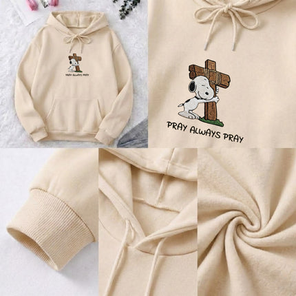 Pray Always Pray Gildan Embroidered Hoodie