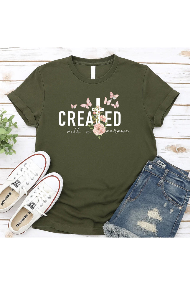 Comfort Colors “Created with Purpose” Graphic Tee