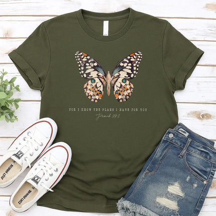 Comfort Colors Butterfly Jeremiah 29:11 Christian T-Shirt