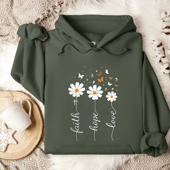 Faith Hope Love Gildan Hoodie