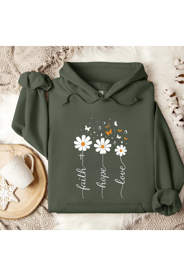 Faith Hope Love Gildan Hoodie