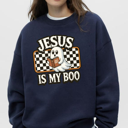 Christian Ghost Halloween Sweatshirt, Jesus Boo Pullover