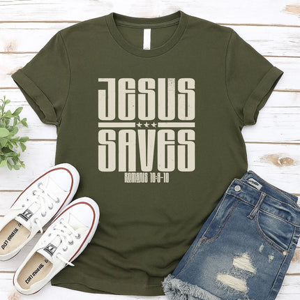 Comfort Colors “Jesus Saves” Christian Graphic T-Shirt