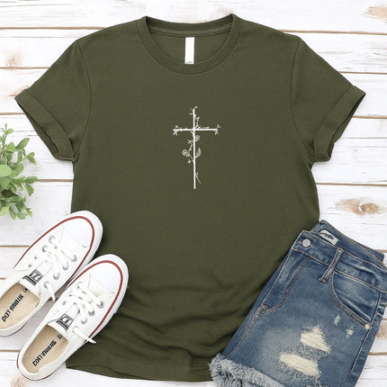 Comfort Colors Faithful Cross Graphic Tee