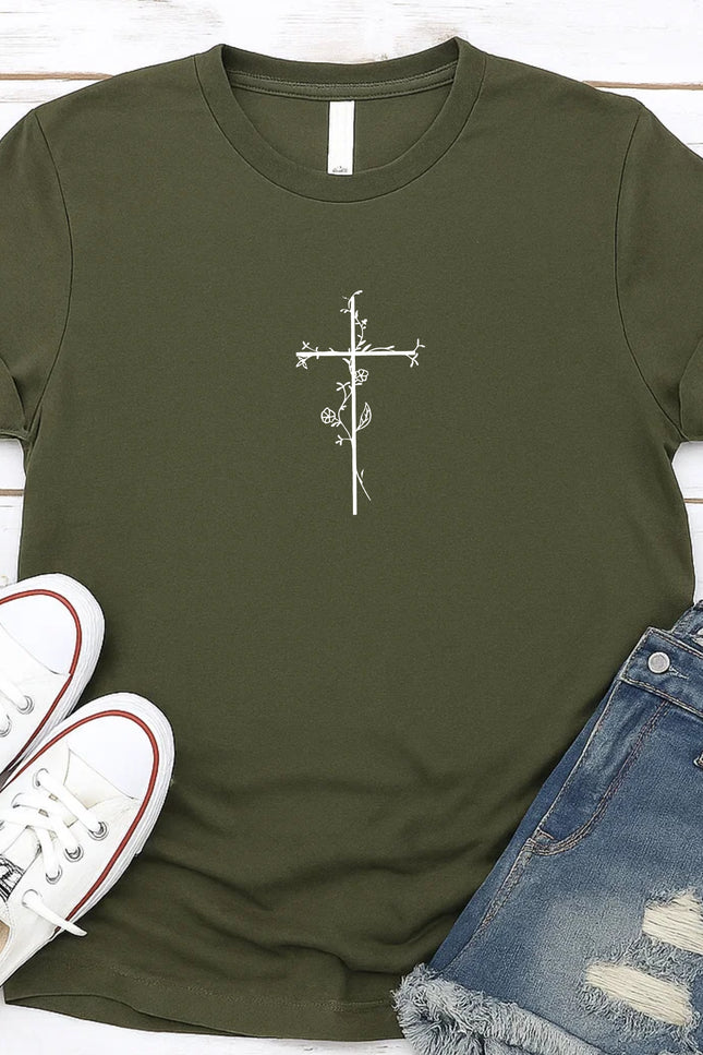 Comfort Colors Faithful Cross Graphic Tee