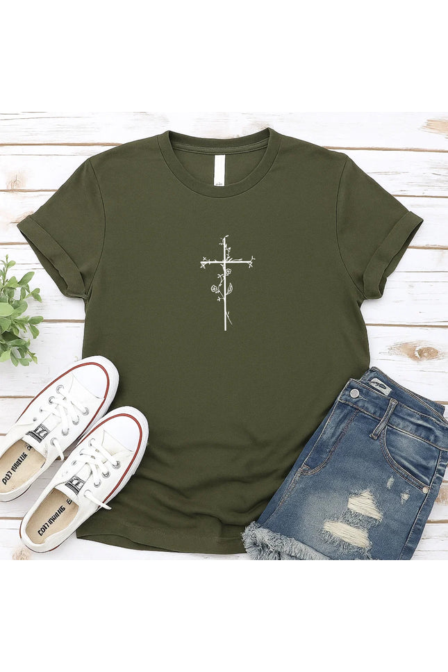 Comfort Colors Faithful Cross Graphic Tee