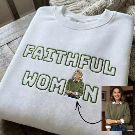 faithful woman Embroidered Sweatshirt