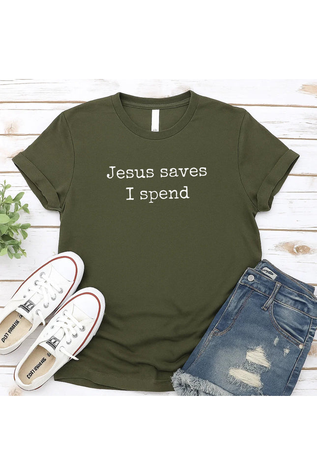 Comfort Colors Jesus Saves I Spend Christian T-Shirt