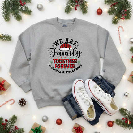 We are family Christmas Sweatshirt for Kids
