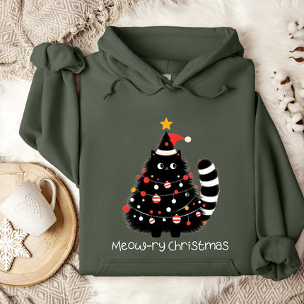 Meow-ry Christmas Hoodie