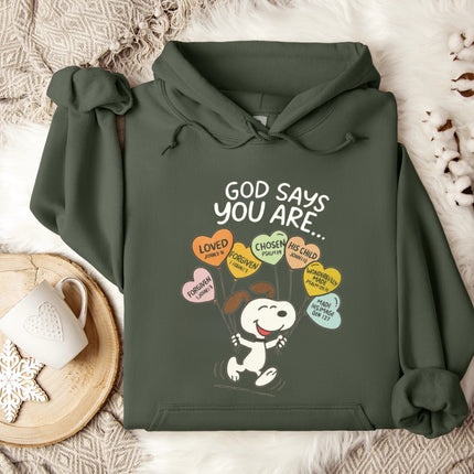 God says Gildan Hoodie