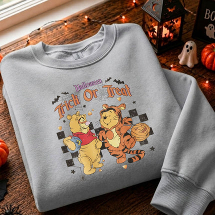Halloween Tigger And Pooh Trick Or Treat Sweatshirt