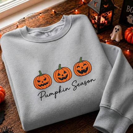 Halloween Pumpkin Season Embroidered Sweatshirt