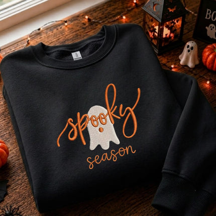 Halloween Spooky Season Embroidered Sweatshirt