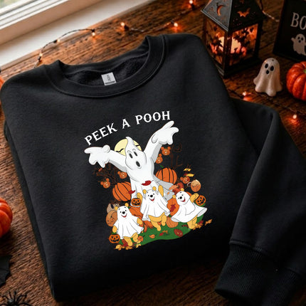 Peek A Pooh Spooky Halloween Sweatshirt