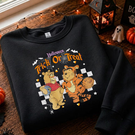 Halloween Tigger And Pooh Trick Or Treat Sweatshirt