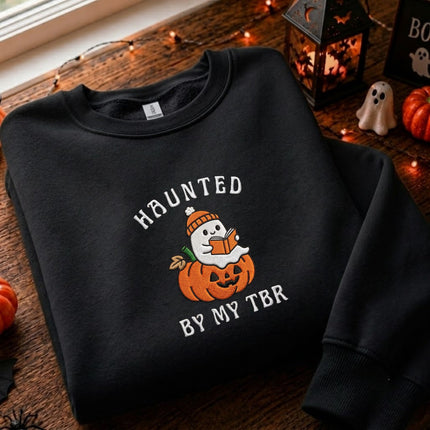 Haunted By My TBR Embroidered Sweatshirt