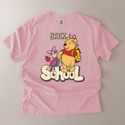 Comfort Colors Back To School Pooh and Piglet T-Shirt