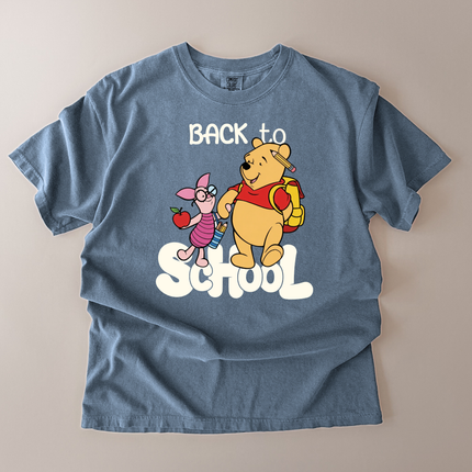 Comfort Colors Back To School Pooh and Piglet T-Shirt