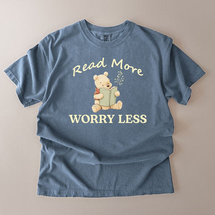 Comfort Colors Read More Worry Less Aesthetic T-shirt