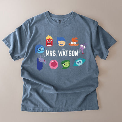 Personalized Emotion Character Teacher T-Shirt