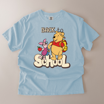 Comfort Colors Back To School Pooh and Piglet T-Shirt