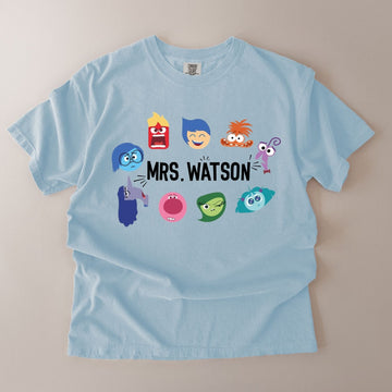 Personalized Emotion Character Teacher T-Shirt