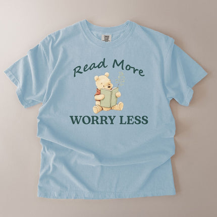 Comfort Colors Read More Worry Less Aesthetic T-shirt