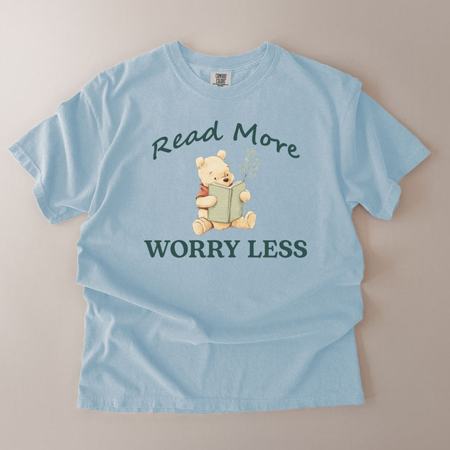 Comfort Colors Read More Worry Less Aesthetic T-shirt