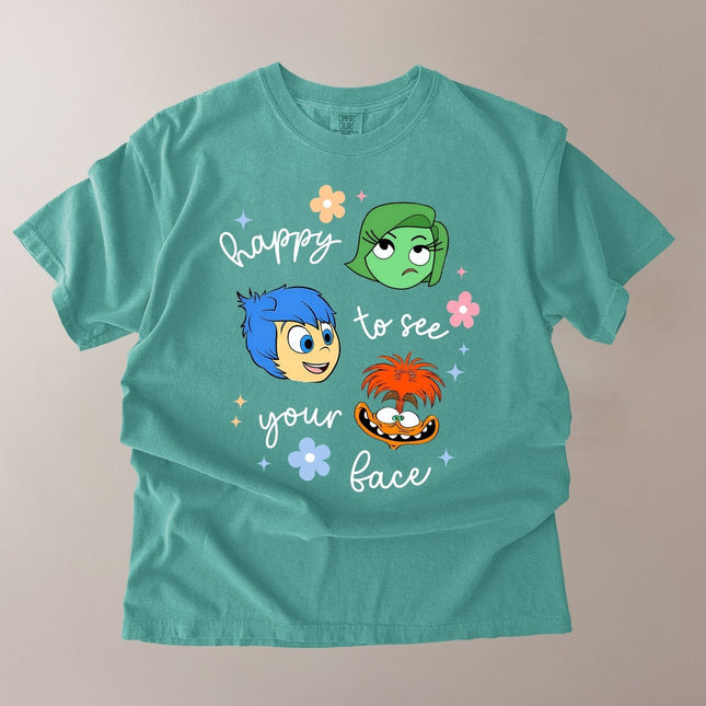 Comfort Colors Happy To See Your Face Graphic T-Shirt