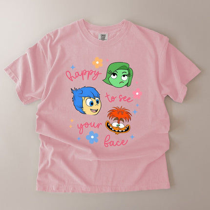 Comfort Colors Happy To See Your Face Graphic T-Shirt
