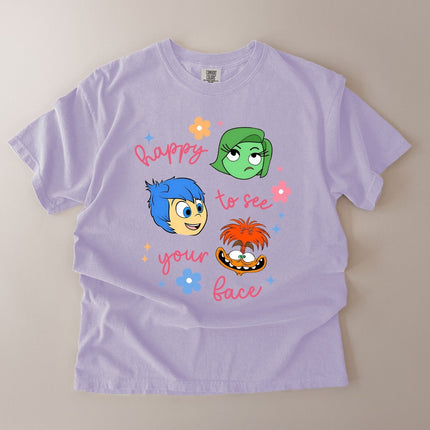 Comfort Colors Happy To See Your Face Graphic T-Shirt
