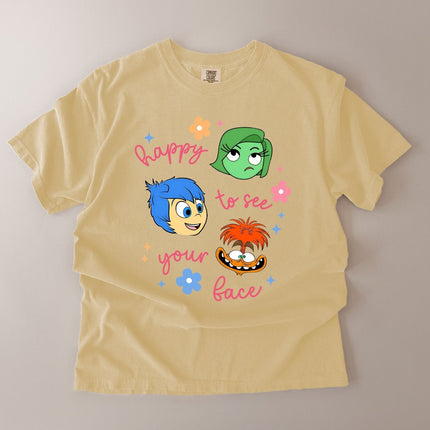 Comfort Colors Happy To See Your Face Graphic T-Shirt