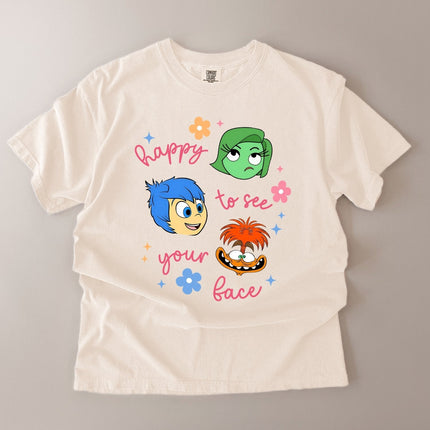 Comfort Colors Happy To See Your Face Graphic T-Shirt