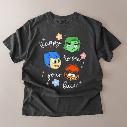 Comfort Colors Happy To See Your Face Graphic T-Shirt