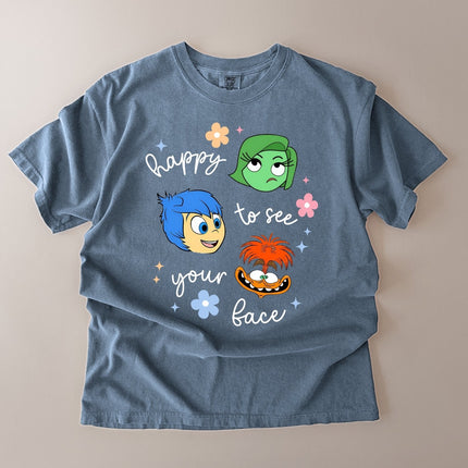 Comfort Colors Happy To See Your Face Graphic T-Shirt