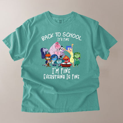 Comfort Colors I'm Fine Everything Is Fine Teacher Graphic T-shirt