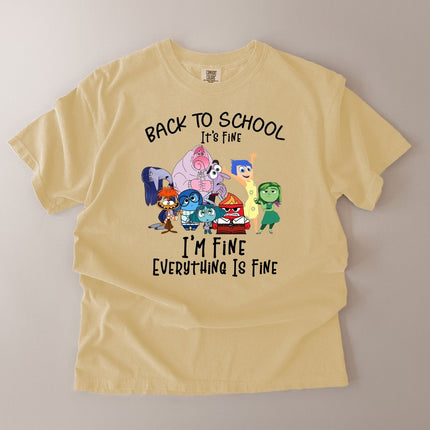 Comfort Colors I'm Fine Everything Is Fine Teacher Graphic T-shirt