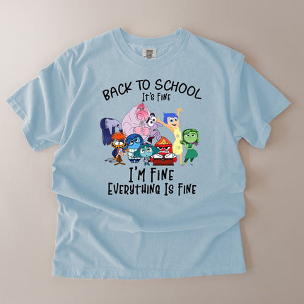 Comfort Colors I'm Fine Everything Is Fine Teacher Graphic T-shirt
