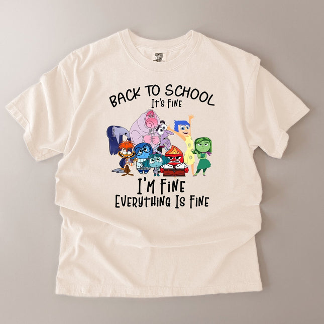 Comfort Colors I'm Fine Everything Is Fine Teacher Graphic T-shirt