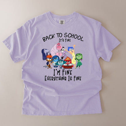 Comfort Colors I'm Fine Everything Is Fine Teacher Graphic T-shirt