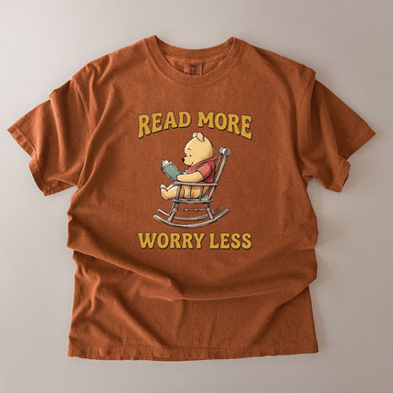 Comfort Colors Read More Worry Less Book Lover T-Shirt