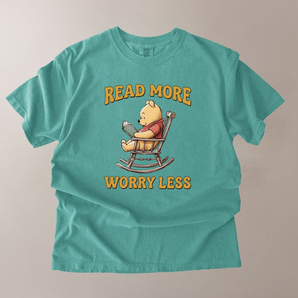 Comfort Colors Read More Worry Less Book Lover T-Shirt